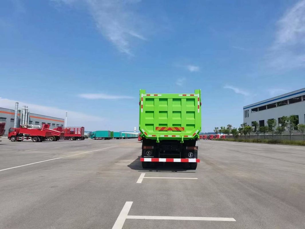 10 bánh xe SHACMAN F3000 CNG Dump Truck 6x4 Euro V WEICHAI-430HP Xanh hoàn hảo cho xây dựng và khai thác mỏ