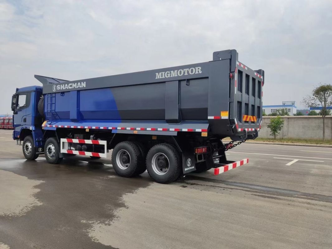 SHACMAN X3000 Dump Truck 8x4 380hp EuroII Blue U-bucket Tipper WEICHAI động cơ