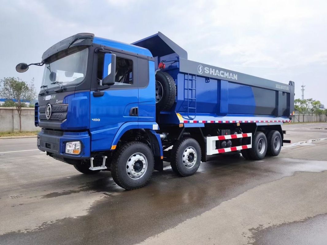 SHACMAN X3000 Dump Truck 8x4 380hp EuroII Blue U-bucket Tipper WEICHAI động cơ