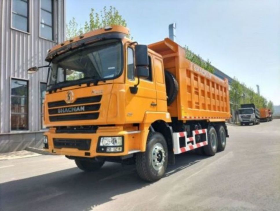 New Heavy Duty SHACMAN F3000 Tipper Dump Truck 6x4 380 EuroII vàng 10 bánh xe
