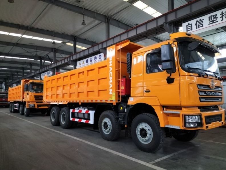 SHACMAN F3000 Dump Truck 8x4 375hp Euro V màu vàng cho mô hình SX3255DT384