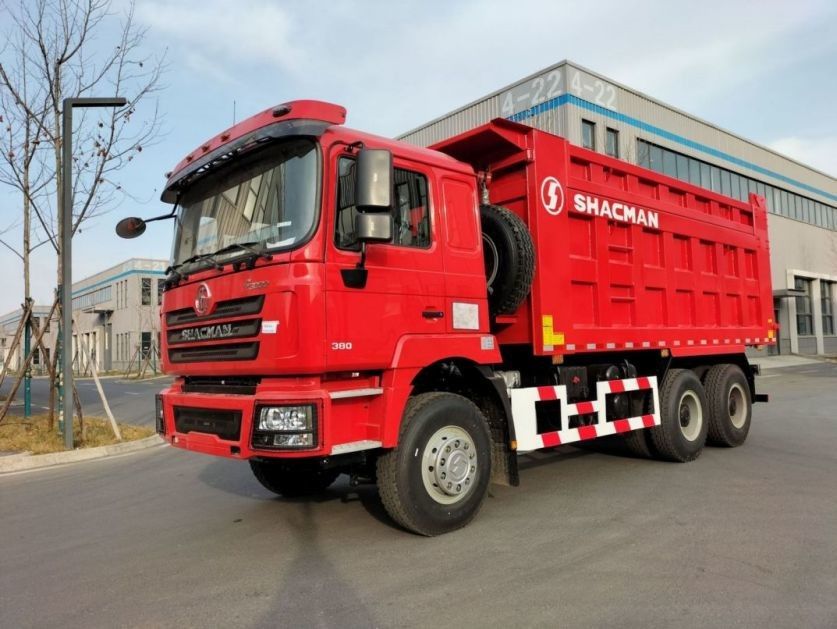 SHACMAN F3000 Tipper Dump Truck 6x4 WP10.380hp EuroII Đỏ 10 lốp với 5175mm