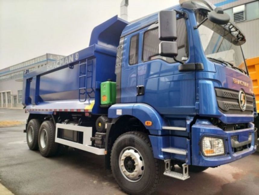 SHACMAN U-Cargo box Dump Truck 6x4 H3000 380 EuroII Blue Tipper Standard cab 12.00R20 lốp xe