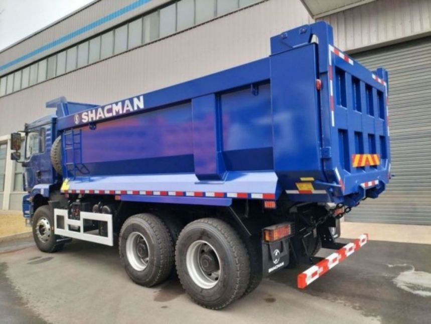SHACMAN U-Cargo box Dump Truck 6x4 H3000 380 EuroII Blue Tipper Standard cab 12.00R20 lốp xe