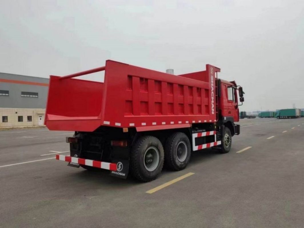 10 cố gắng SHACMAN Đỏ Dump Truck F3000 Dump Truck xe 380HP cho khai thác mỏ