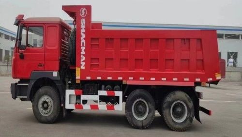 10 cố gắng SHACMAN Đỏ Dump Truck F3000 Dump Truck xe 380HP cho khai thác mỏ