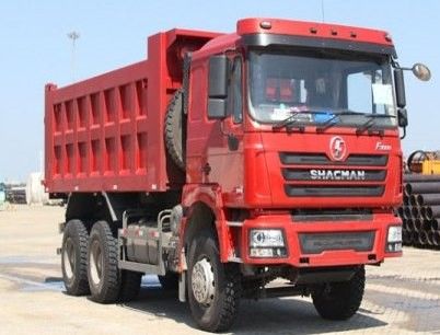 10 cố gắng SHACMAN Đỏ Dump Truck F3000 Dump Truck xe 380HP cho khai thác mỏ