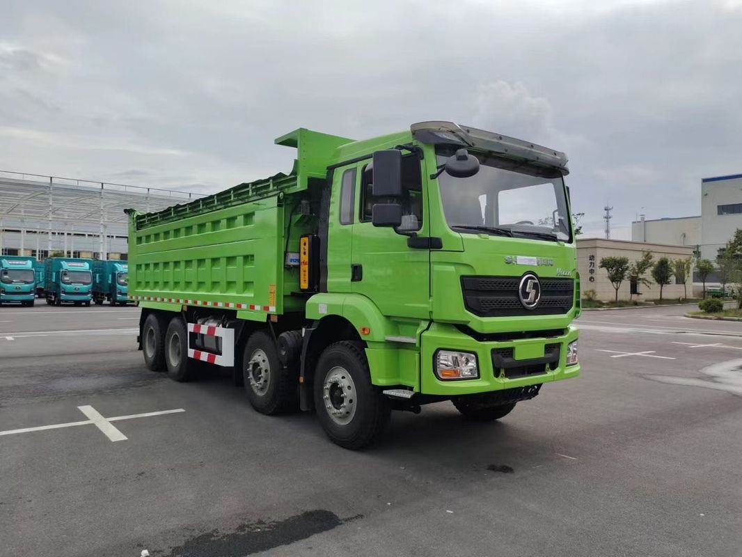 New Heavy Duty SHACMAN H3000 Dump Truck 8x4 375hp EuroV Xanh 12 bánh xe