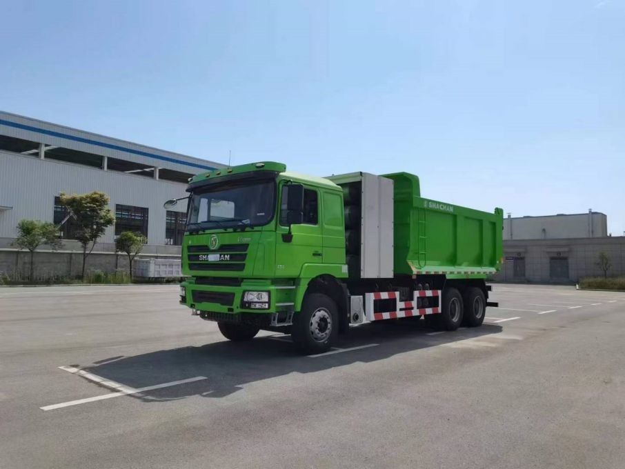 10 bánh xe SHACMAN F3000 CNG Dump Truck 6x4 Euro V WEICHAI-430HP Xanh hoàn hảo cho xây dựng và khai thác mỏ