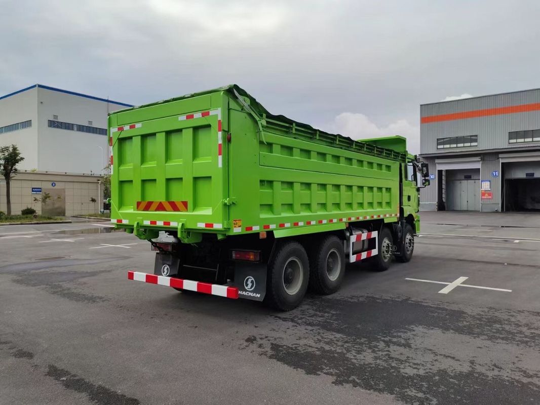 New Heavy Duty SHACMAN H3000 Dump Truck 8x4 375hp EuroV Xanh 12 bánh xe