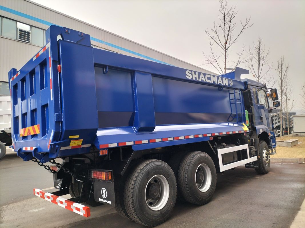 10 Lốp xe SHACMAN H3000 Dump Truck 6x4 380hp EuroII màu xanh U-type tipper