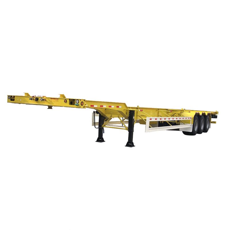 CIMC Ứng xe cuối cùng Skeletal Semi-Trailer 3 trục 40 chân xe tải xương ếch để vận chuyển container