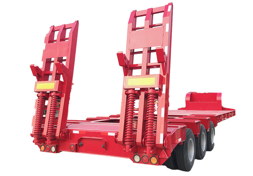 CIMC Cầm tải hạng nặng giường thấp xe bán kéo FUWA 3 trục vận chuyển thiết bị