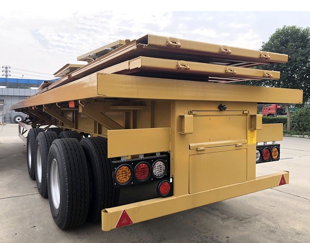 CIMC HUAJUN 3 axle bên dump bán trailer cho công việc nặng với khóa thanh 60 tấn