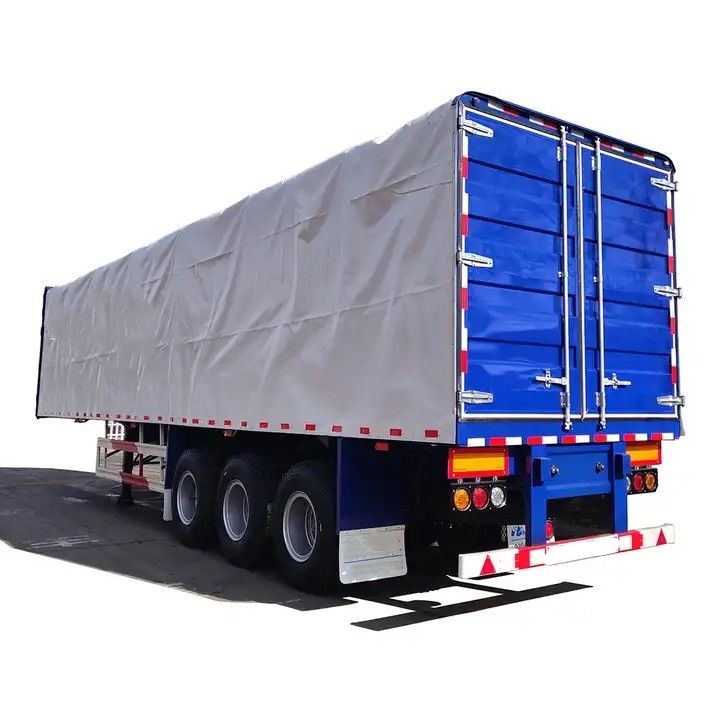CIMC Side Curtain Semi Trailer 3 axle van type box semi trailer cho vận chuyển hàng hóa pallet