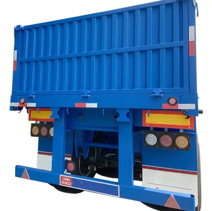 CIMC 4 trục bán xe kéo phẳng với tường bên 1000mm xe kéo vận chuyển 40t