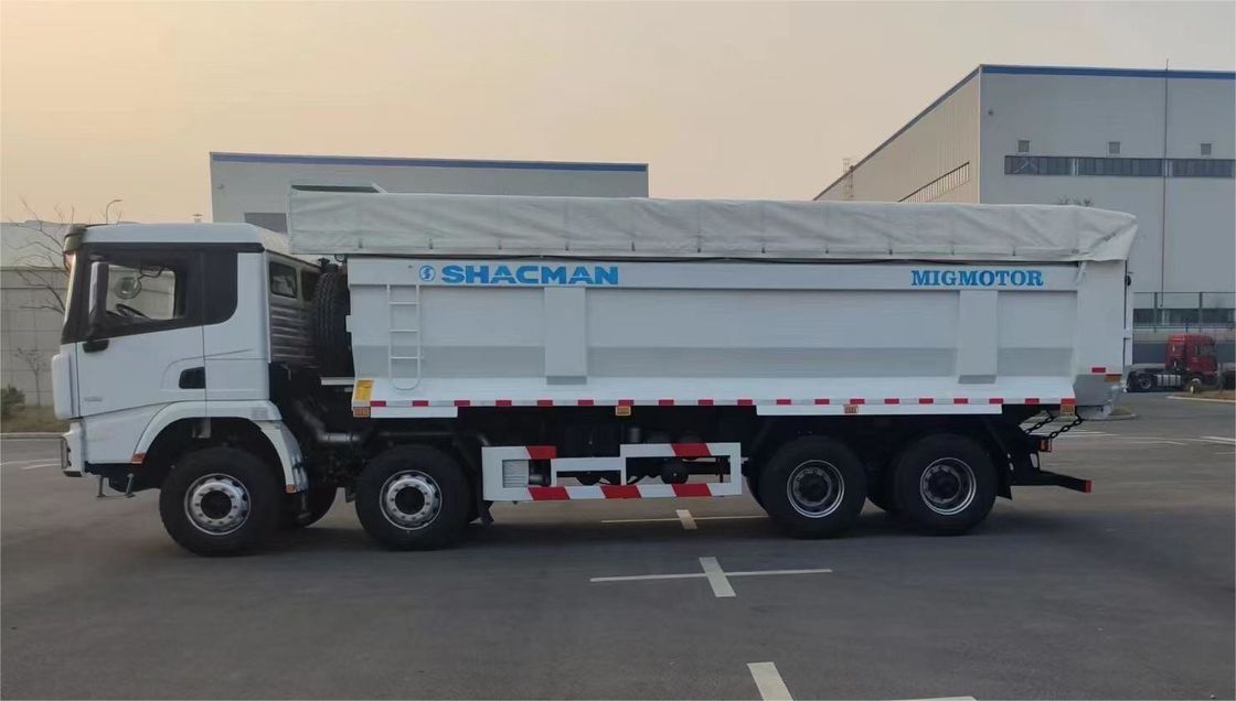 SHACMAN 8x4 440HP EuroV xe tải đổ rác nặng trắng 20 - 30 tấn xe tải đổ rác