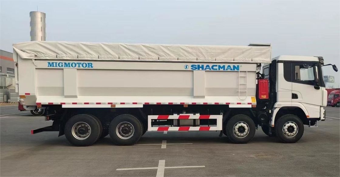 SHACMAN 8x4 440HP EuroV xe tải đổ rác nặng trắng 20 - 30 tấn xe tải đổ rác