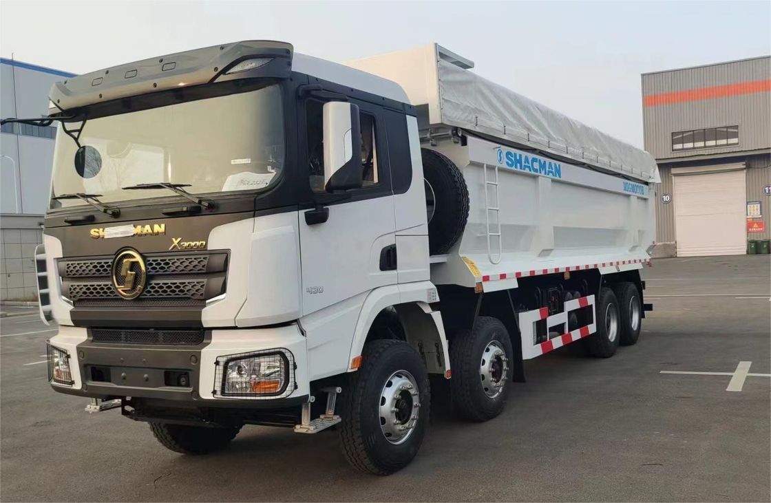 SHACMAN 8x4 440HP EuroV xe tải đổ rác nặng trắng 20 - 30 tấn xe tải đổ rác