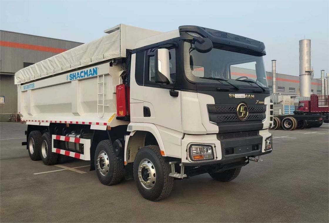 SHACMAN 8x4 440HP EuroV xe tải đổ rác nặng trắng 20 - 30 tấn xe tải đổ rác