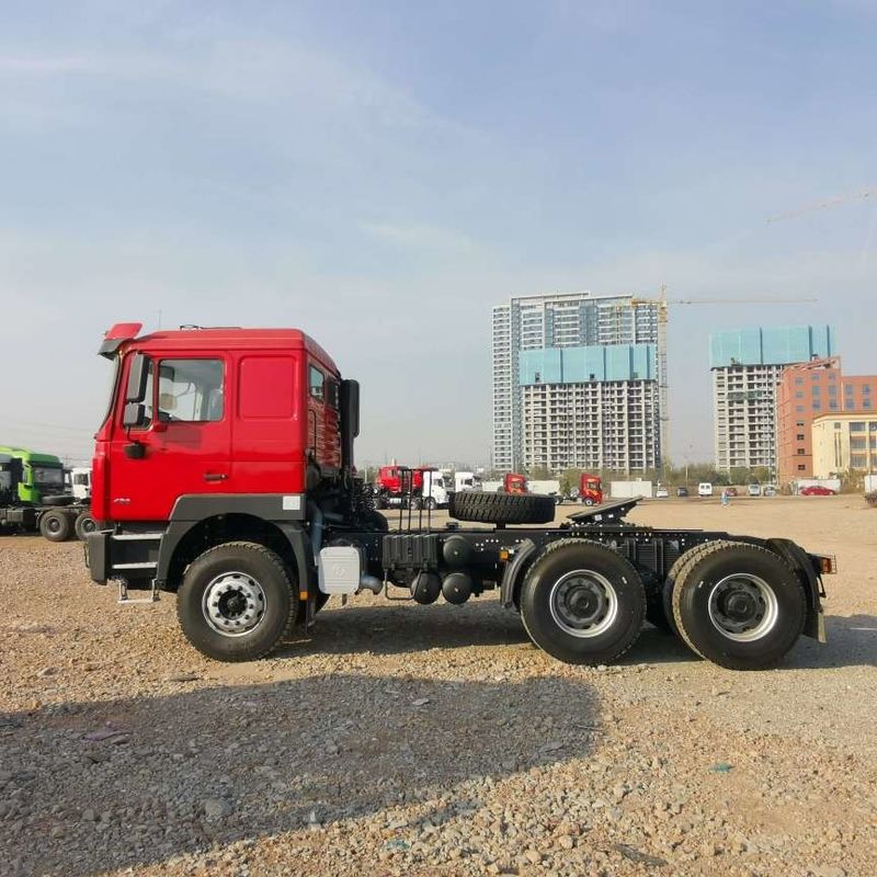 Đỏ SHACMAN F3000 375HP Euro V 6 bánh đầu máy kéo 4x2 động cơ WEICHAI