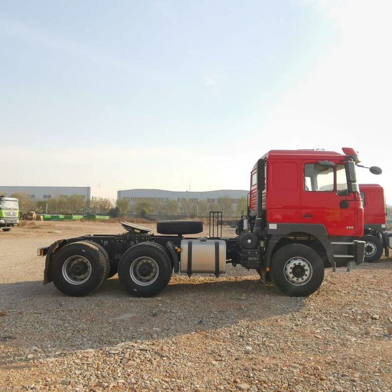 Đỏ SHACMAN F3000 375HP Euro V 6 bánh đầu máy kéo 4x2 động cơ WEICHAI