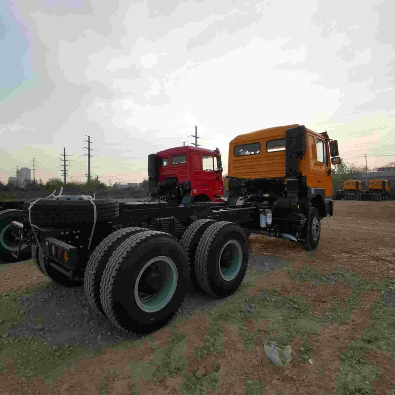 Đỏ SHACMAN F3000 375HP Euro V 6 bánh máy kéo đầu 4x2 động cơ WEICHAI