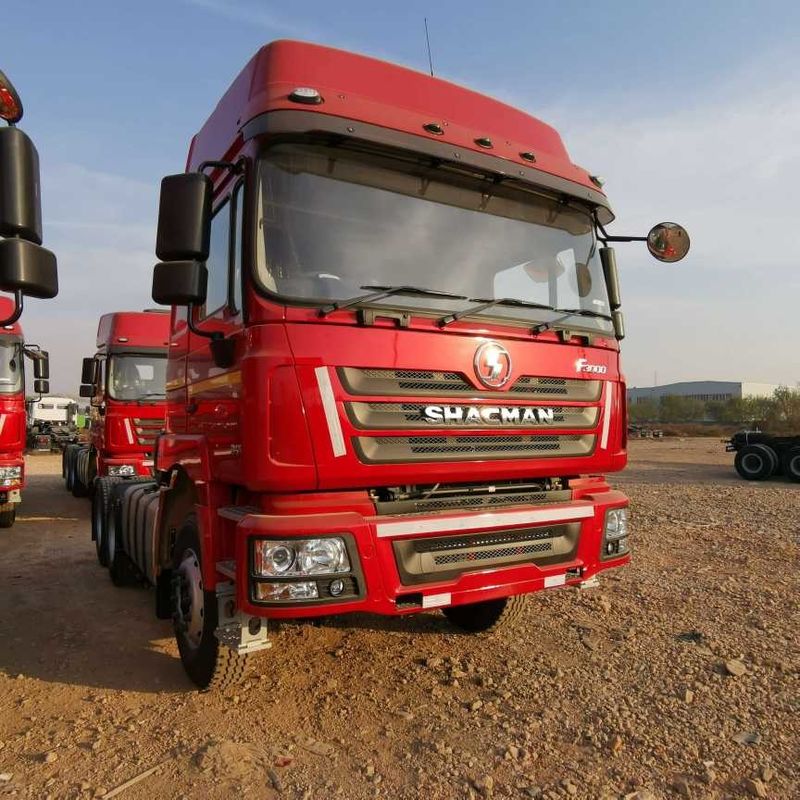 Đỏ SHACMAN F3000 375HP Euro V 6 bánh đầu máy kéo 4x2 động cơ WEICHAI