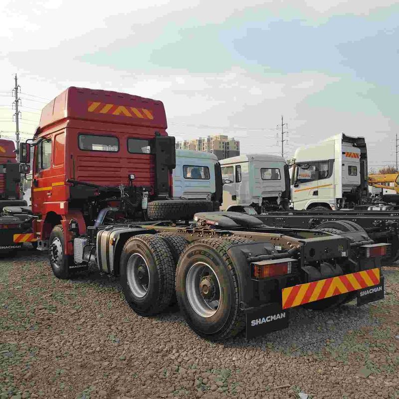 Đỏ SHACMAN F3000 375HP Euro V 6 bánh đầu máy kéo 4x2 động cơ WEICHAI