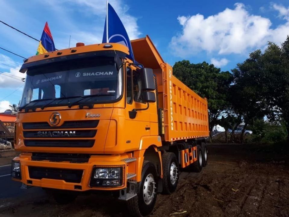 SHACMAN F3000 8x4 380hp EuroV Dump Truck hai tầng trục với động cơ WEICHAI