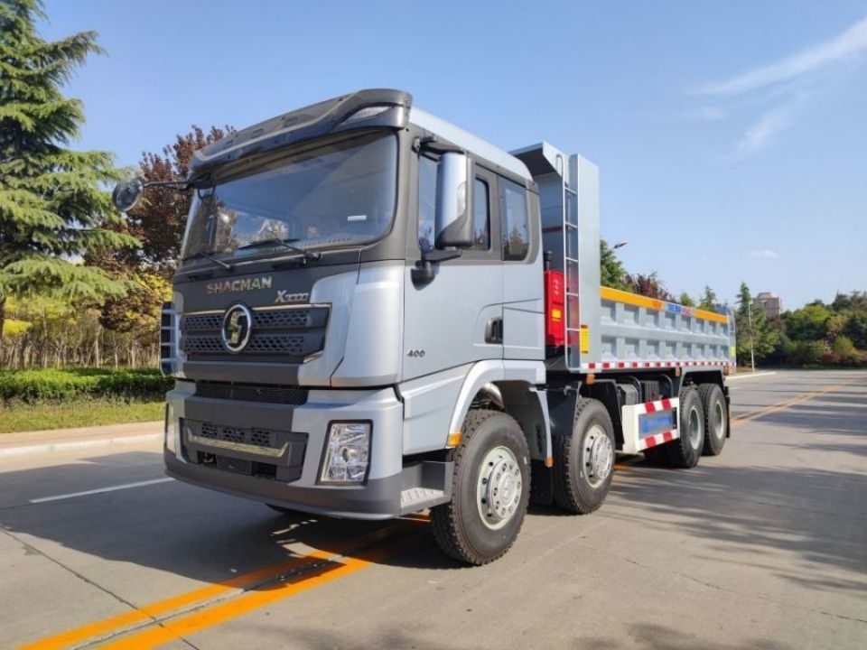 SHACMAN 8x4 440HP EuroV xe tải đổ rác nặng trắng 20 - 30 tấn xe tải đổ rác