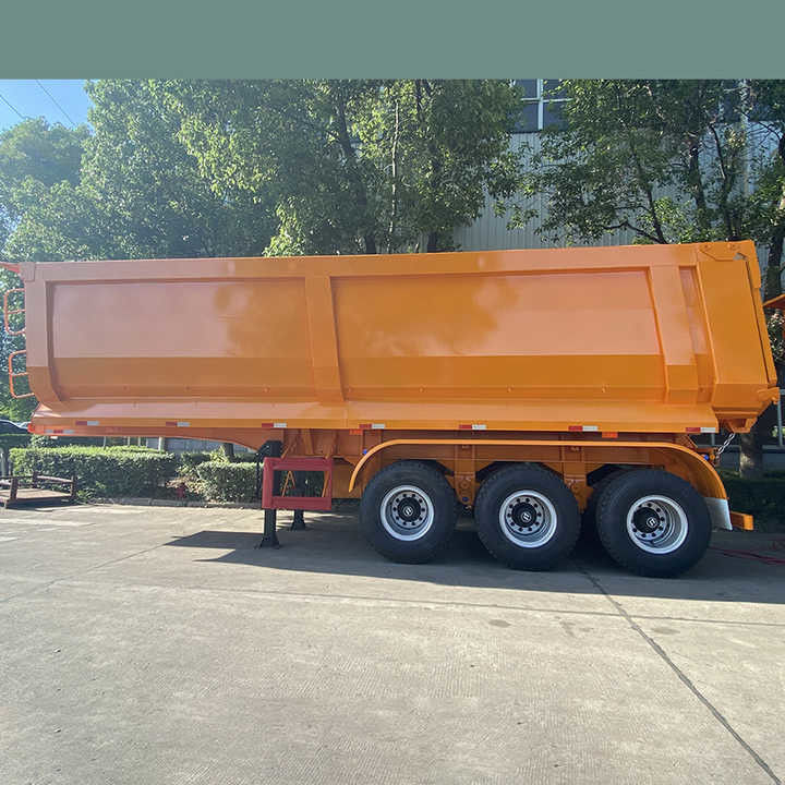 SHACMAN CIMC 3 trục khai thác mỏ hình U Semi trailer Tipper Dump Truck