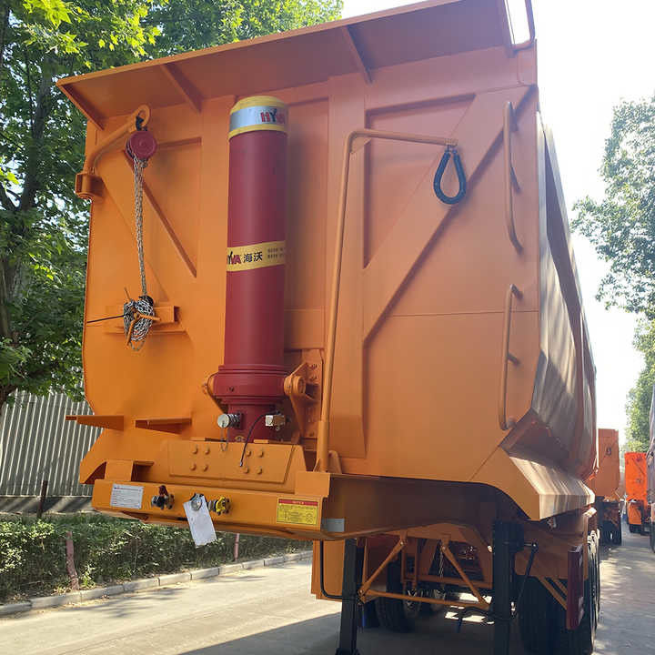 SHACMAN CIMC 3 trục khai thác mỏ hình U Semi trailer Tipper Dump Truck