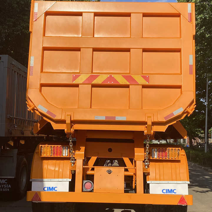 SHACMAN CIMC 3 trục khai thác mỏ hình U Semi trailer Tipper Dump Truck