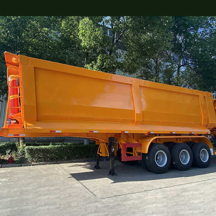 SHACMAN CIMC 3 trục khai thác mỏ hình U Semi trailer Tipper Dump Truck