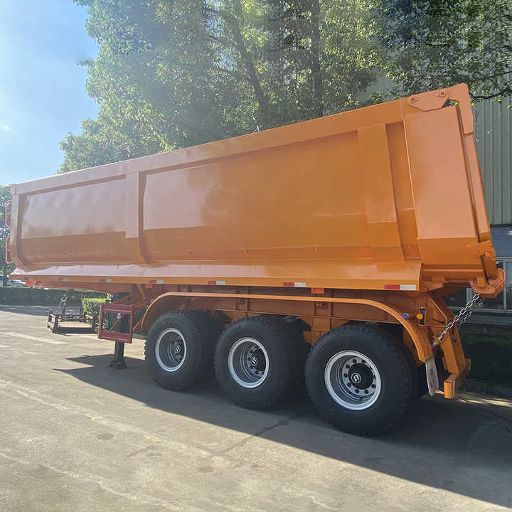 SHACMAN CIMC 3 trục khai thác mỏ hình U Semi trailer Tipper Dump Truck