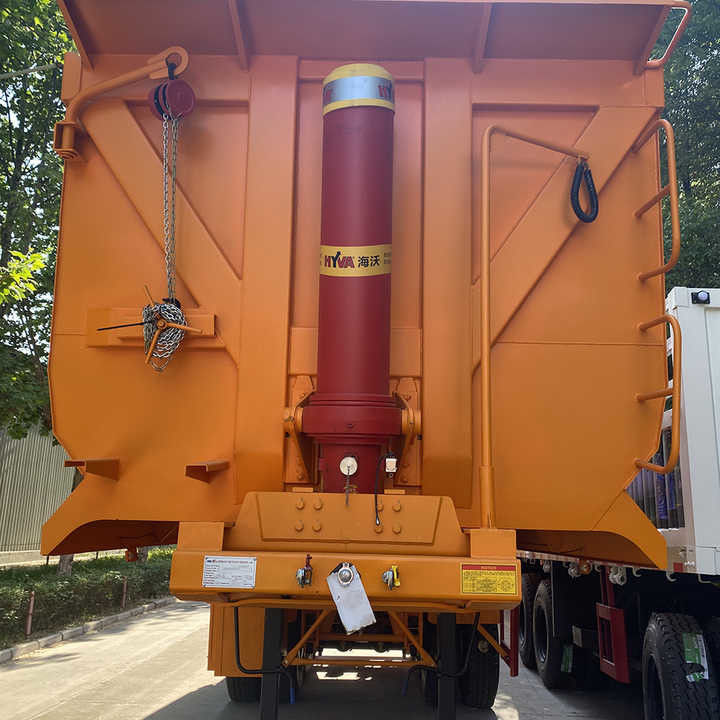 SHACMAN CIMC 3 trục khai thác mỏ hình U Semi trailer Tipper Dump Truck