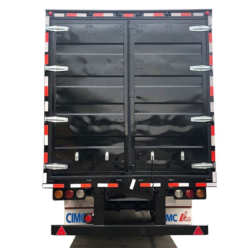 CIMC loại xe tải bán treo 3 trục chân khô xe tải container box trailer