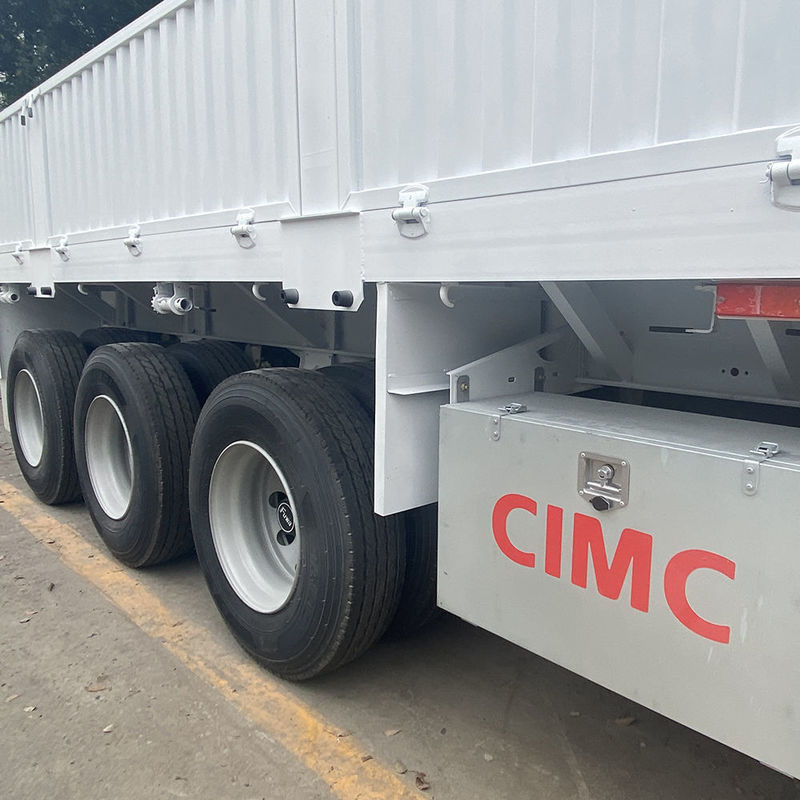 CIMC 3 / 4 trục hàng rào Semi trailer 60 70 tấn hàng rào xe tải SHACMAN