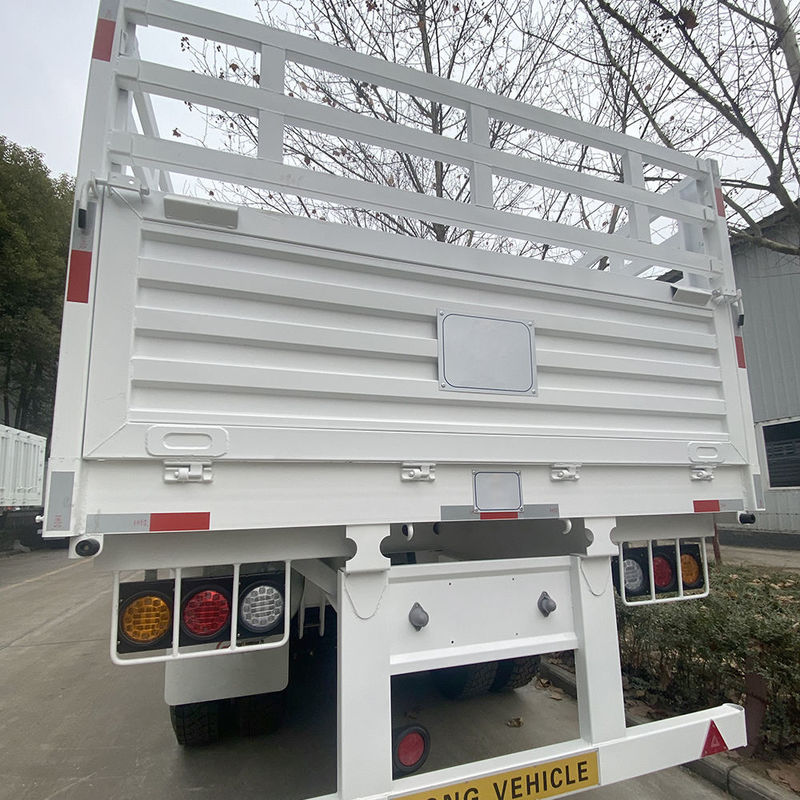 CIMC 3 / 4 trục hàng rào Semi trailer 60 70 tấn hàng rào xe tải SHACMAN