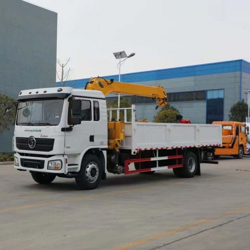 SHACMAN L3000 4X2 10 Tons Capacity Loading Cargo Truck 240HP Cargo Carrier Crane Trong chất lượng tốt