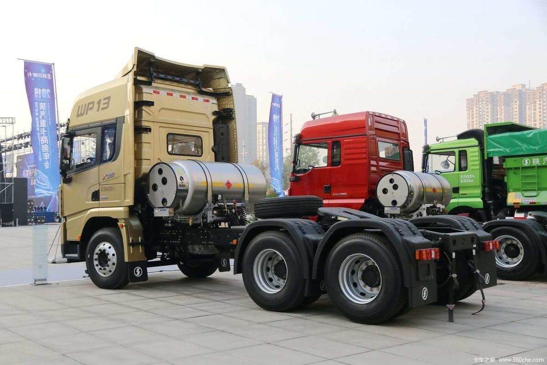 LNG 480HP SHACMAN X3000 6x4 xe tải kéo EuroV xe tải trắng đầu kéo