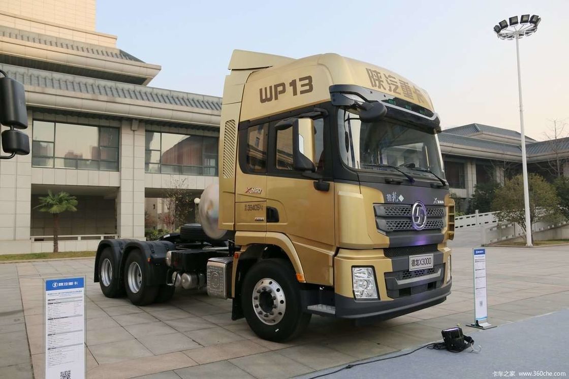 LNG 480HP SHACMAN X3000 6x4 xe tải kéo EuroV xe tải trắng đầu kéo