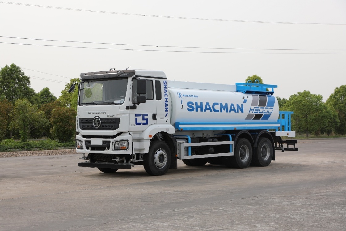 Xe bồn nước SHACMAN H3000 4X2, động cơ 336HP, bồn 10m³ và tay lái bên trái, tiêu chuẩn Euro II