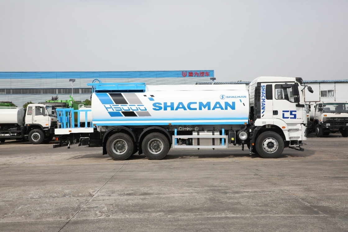 Xe bồn nước SHACMAN H3000 4X2, động cơ 336HP, bồn 10m³ và tay lái bên trái, tiêu chuẩn Euro II