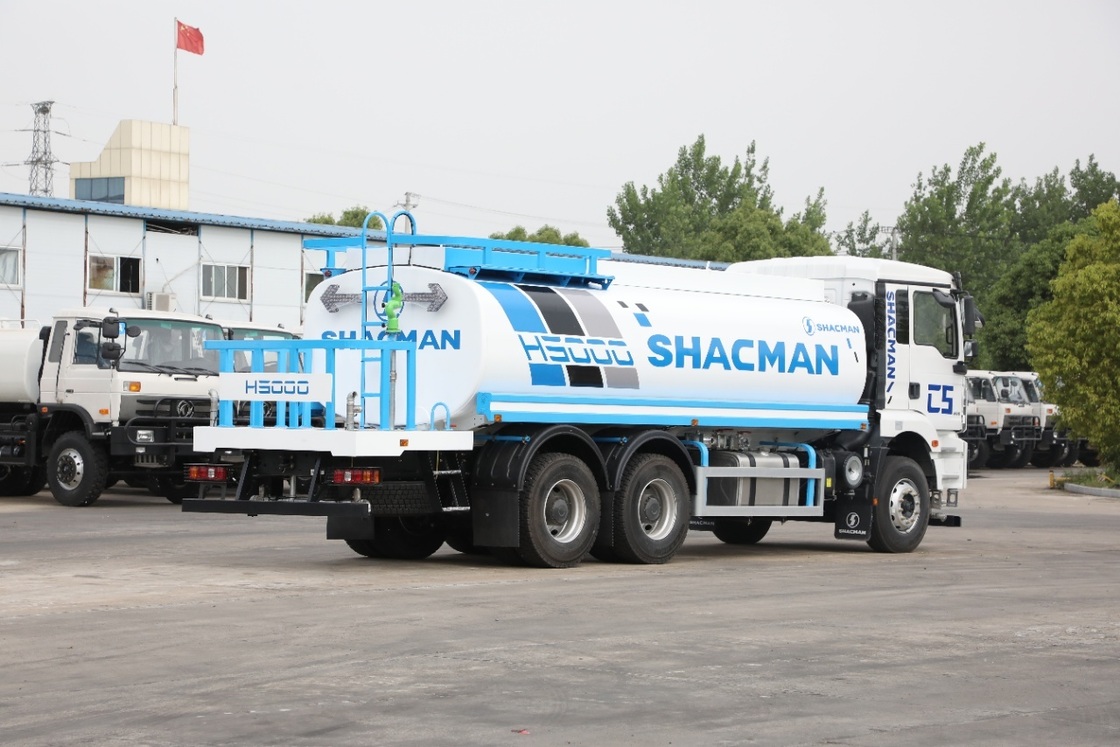 Xe bồn nước SHACMAN H3000 4X2, động cơ 336HP, bồn 10m³ và tay lái bên trái, tiêu chuẩn Euro II