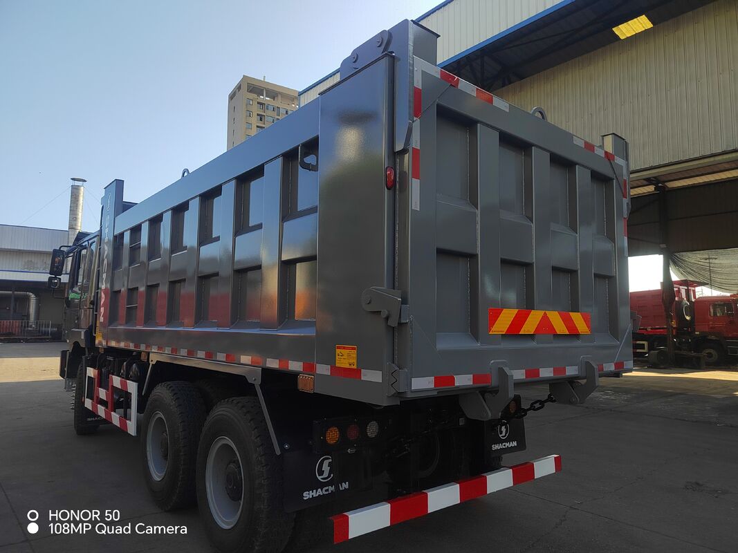 SHACMAN 3 trục xe tải dump nặng với 12.00R20 lốp xe 400L bể nhiên liệu và truyền động cơ 430HP EuroII 25 tấn